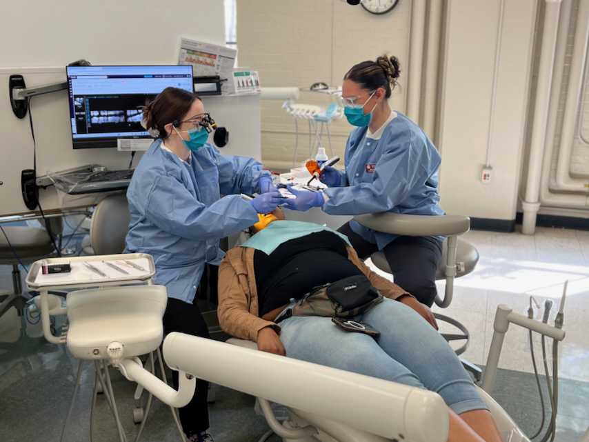 Students at Community Dental Day spring 2025