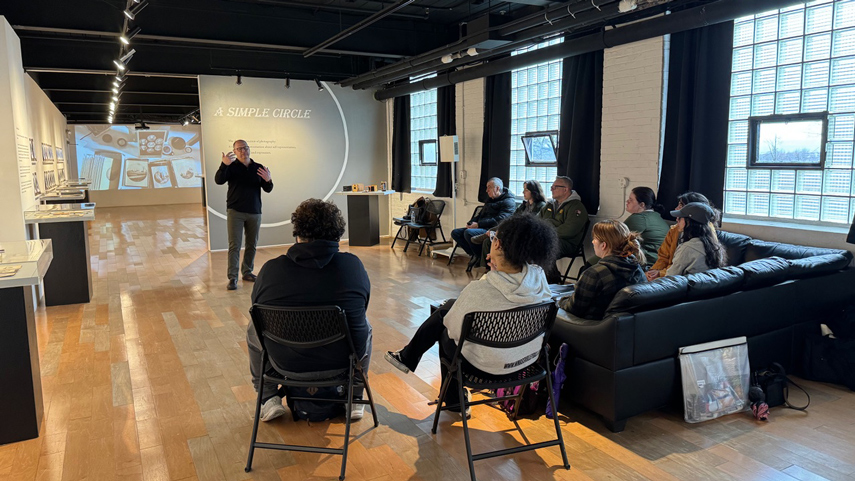 James Gehrt speaking at Simple Circle reception