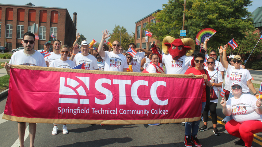 STCC community members marching in Puerto Rican Day Parade
