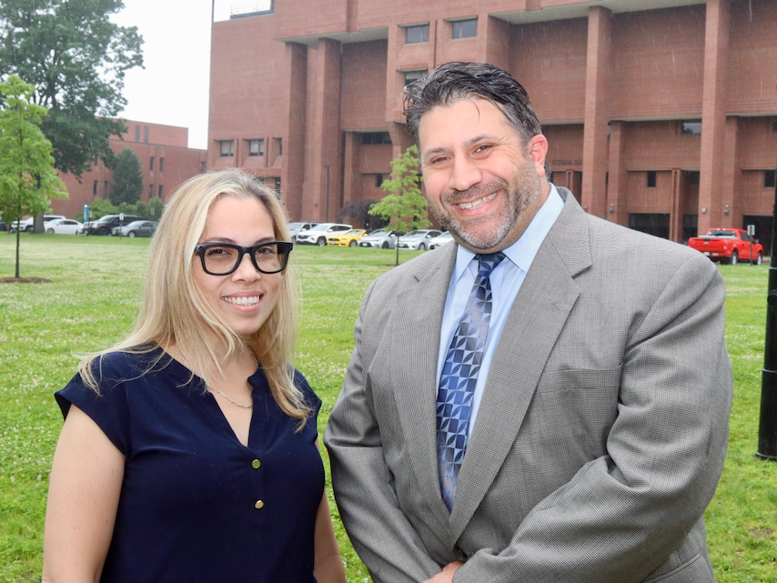 Student Maria Renta-Marrero and Prof. Anthony Rondinelli