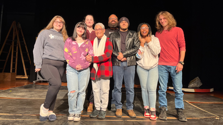 College Theatre Workshop group on stage